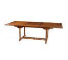 Hanna - Table De Jardin 10/12 Personnes - Rectangulaire Double Extension 200/300 X 120 Cm En Bois T