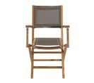 Harris - Ensemble De 2 Fauteuils De Jardin Pliants En Bois Teck Et Textilène Couleur Taupe