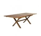 Hanna - Table De Jardin 8/10 Personnes - Rectangulaire Pieds Croisés Extensible 180/240x100cm En Bo