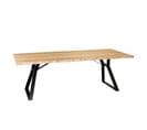 Madison - Table à Manger Rectangulaire 230x100cm Bois Chêne Pieds Métal Noir