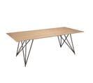 Madison - Table à Manger Rectangulaire 220x100cm Bois Chêne Pieds Épingles Croisés Métal Noir