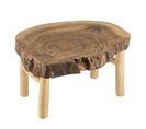 Will - Table Basse Forme Naturelle En Branches De Teck