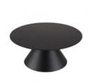 Daly - Table Basse Ronde Noire 78x78cm Pied Conique Métal