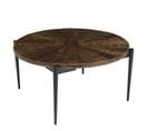 Kiara - Table Basse Ronde 80x80cm Bois Recyclé Pieds Métal