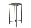 Jonas - Table D'appoint Carrée Aluminium Doré Et Noir Pieds Métal