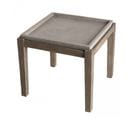 Hans - Table D'appoint De Jardin Carrée Béton 53x53 Cm Et Pieds En Bois Acacia