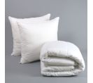 Pack Couette + Oreiller(s) Enveloppe Coton Bio - Bien-être 240 X 260 Cm Blanc