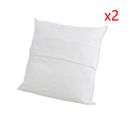 Lot De 2 Protège Oreillers Absorbants - Molleton De Coton Bio 60 X 60 Cm Blanc