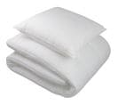 Pack Couette 140 X 200 Cm + 1 Oreiller 60x60 Cm + 1 Protège Oreiller 60 X 60 Cm - 350g/m² - Blanc