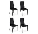 Lot De 4 Chaises Design "kaïus" 95cm Noir