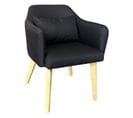 Fauteuil Scandinave En Tissu "delante" 67cm Noir