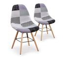 Lot De 2 Chaises Design "floraz" 82cm Gris