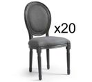 Lot De 20 Chaises Médaillon "versailles" 96cm Gris