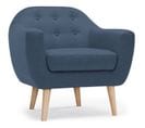 Fauteuil Scandinave Tissu "lopy" 78cm Bleu