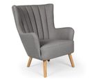 Fauteuil Scandinave "jay" 94cm Gris