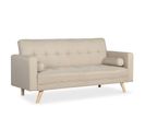 Canapé Convertible 3 Places Scandinave "Navya" Beige