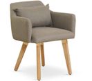 Fauteuil Scandinave "alan" 70cm Taupe