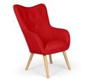 Fauteuil Scandinave "aimee" 67cm Rouge