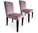 Lot De 2 Chaises Velours "pipam" 82cm Rose