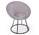 Fauteuil Design En Velours "baoli" 75cm Gris