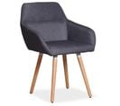 Fauteuil Design Scandinave "dorcy" 82cm Gris Foncé