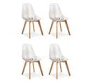 Lot De 4 Chaises Design "vik" 80cm Transparent