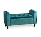 Banc Coffre En Velours "turner" 114cm Vert