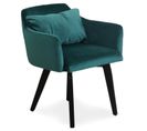 Fauteuil Scandinave Velours "scanda" 70cm Vert