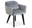 Fauteuil Scandinave Velours "scanda" 70cm Gris