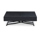 Table Basse Relevable "lift" 120-190cm Noir Mat