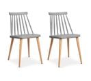 Lot De 2 Chaises Scandinaves "magnan" 77cm Gris