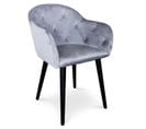 Fauteuil Design En Velours "glany" 81cm Argent