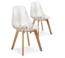 Lot De 2 Chaises Scandinaves "vik" 80cm Transparent