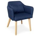 Fauteuil Scandinave En Tissu "nari" 70cm Bleu