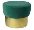 Tabouret Design En Velours "liya" 44cm Vert