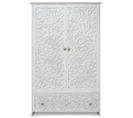 Armoire 2 Portes et 1 Tiroir "ayan" 183cm Blanc