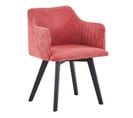 Fauteuil Scandinave En Velours "dandy" 76cm Rose