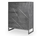 Buffet Design 5 Tiroirs et 1 Porte "paso" 112cm Gris