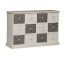 Commode Design 12 Tiroirs "suzy" 120cm Naturel