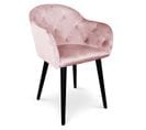 Fauteuil Design En Velours "glany" 81cm Rose