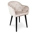 Fauteuil Design En Velours "glany" 81cm Beige