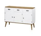 Buffet Scandinave 3 Tiroirs "kuito" 119cm Blanc