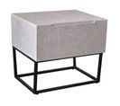 Table De Chevet 1 Tiroir "luena" 50cm Gris