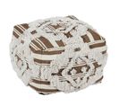 Pouf En Tissu Macramé "tougan" 60cm Marron