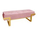 Banquette Design En Velours "zongo" 140cm Rose