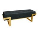 Banquette Design En Velours "zongo" 140cm Noir