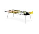 Table Basse 1 Cover "fast Car" 120cm Blanc