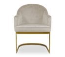 Fauteuil En Velours Design "everest" 71cm Taupe