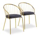 Lot De 2 Chaises Design "comado" 77cm Noir