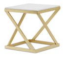 Table D'appoint Design "palamo" 57cm Or et Blanc